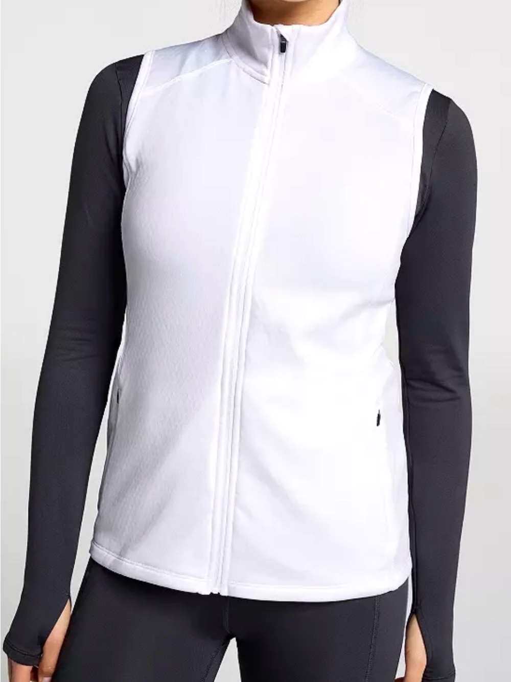 DSG Pure White Cold Weather Full Zip Fleece Vest Size XL. NWT